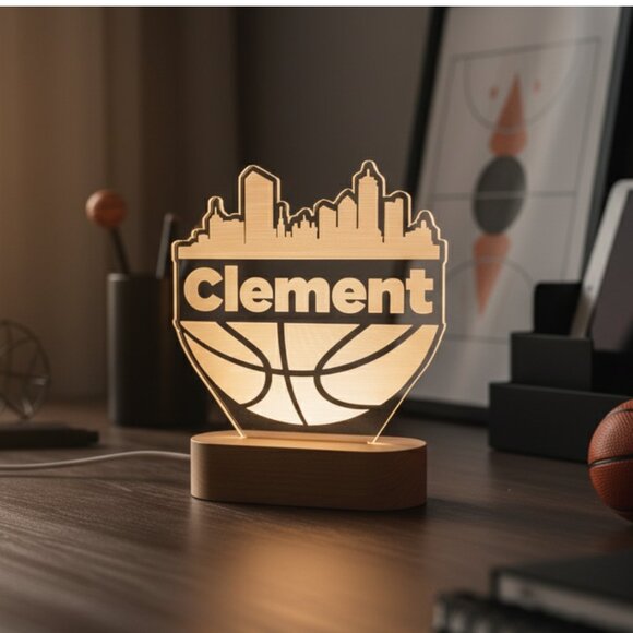 Personalized Basketball LED Light | Custom Logo Sign for Kids, Boss, Office - Picture 8 of 8